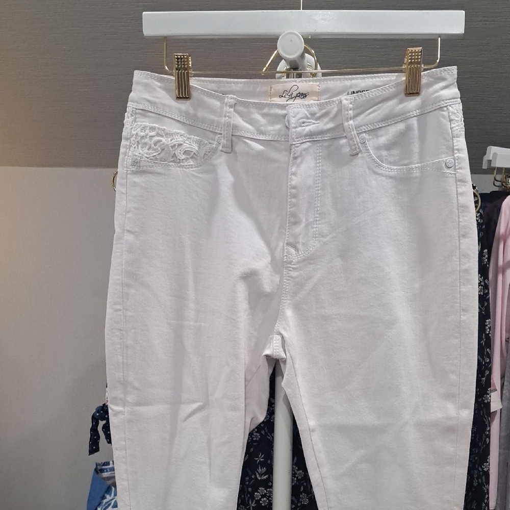 White Capris with Classic Slim Fit